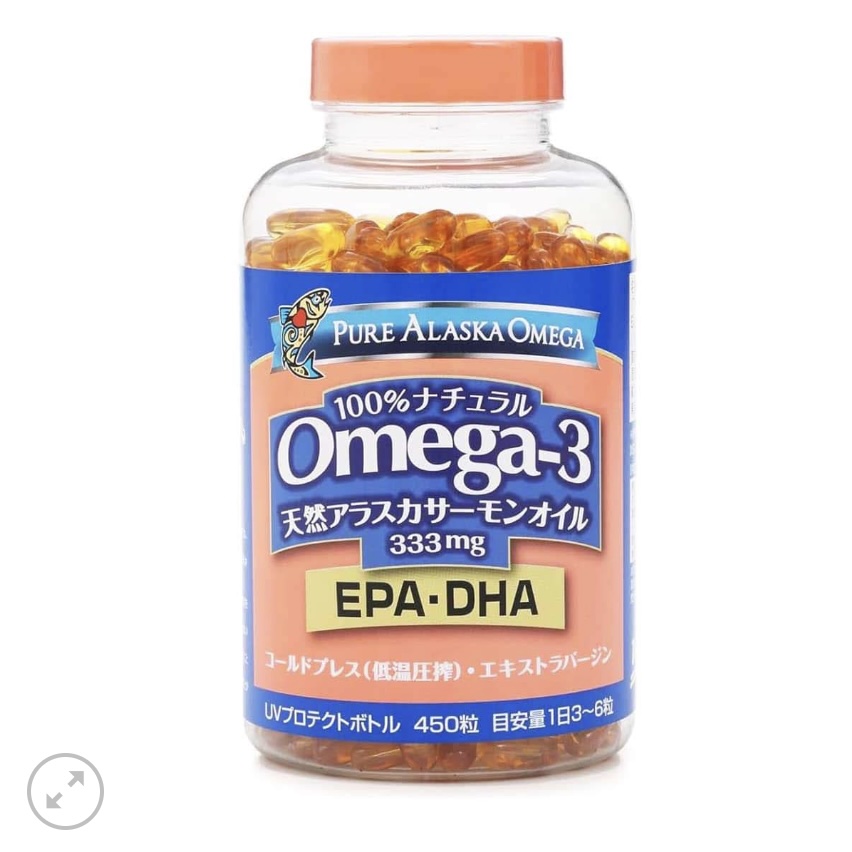 Dầu cá hồi Omega 3 Pure Alaska Omega 333mg EPA DHA Nhật Bản