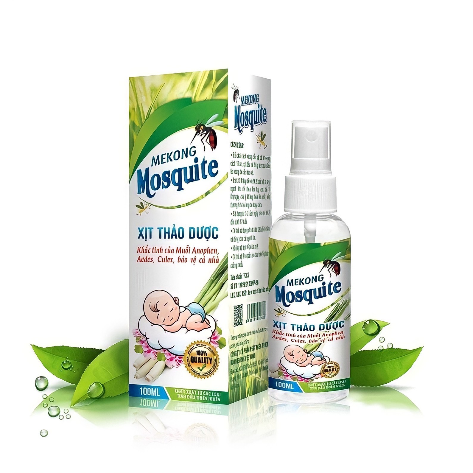 Xịt muỗi thảo dược Mekong Mosquite (100ml)