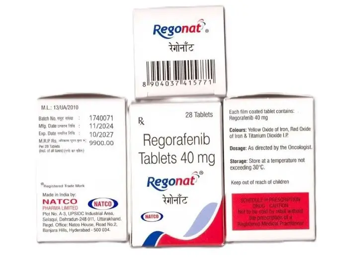 Regonat Regorafenib 40mg điều trị ung thư